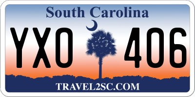 SC license plate YXO406