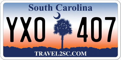SC license plate YXO407