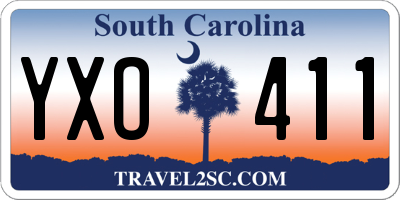 SC license plate YXO411