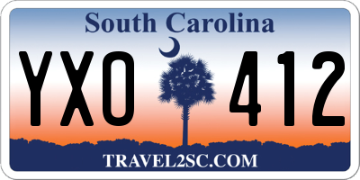 SC license plate YXO412