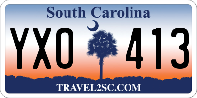 SC license plate YXO413