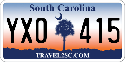 SC license plate YXO415