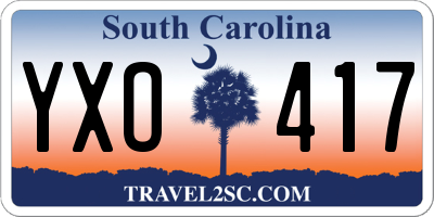 SC license plate YXO417