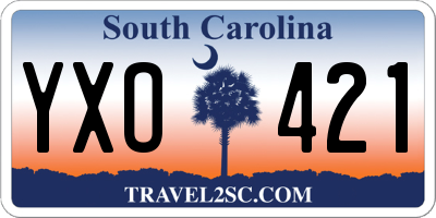 SC license plate YXO421