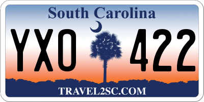 SC license plate YXO422