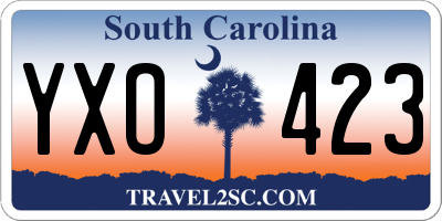 SC license plate YXO423