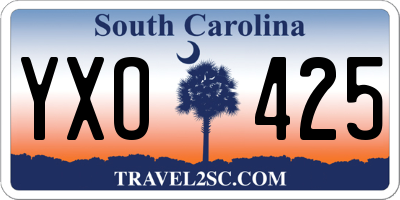SC license plate YXO425