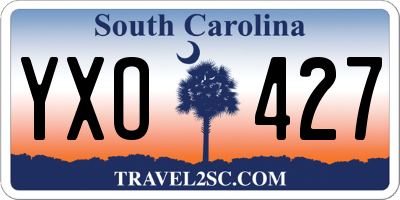 SC license plate YXO427