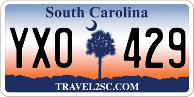 SC license plate YXO429