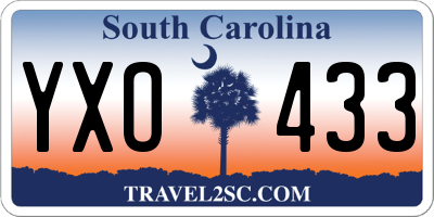 SC license plate YXO433
