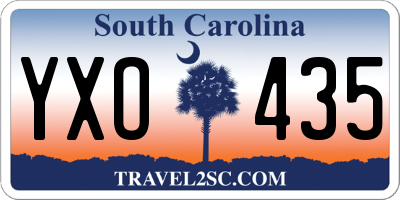 SC license plate YXO435