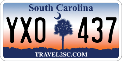 SC license plate YXO437
