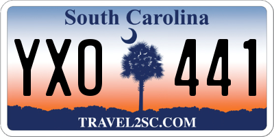 SC license plate YXO441