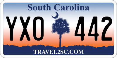 SC license plate YXO442