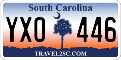 SC license plate YXO446