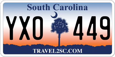 SC license plate YXO449