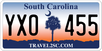 SC license plate YXO455