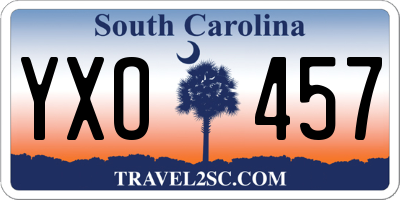 SC license plate YXO457