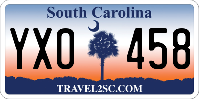 SC license plate YXO458
