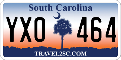 SC license plate YXO464