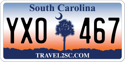 SC license plate YXO467