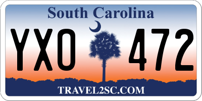 SC license plate YXO472