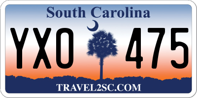 SC license plate YXO475