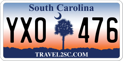 SC license plate YXO476