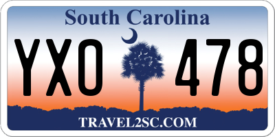 SC license plate YXO478