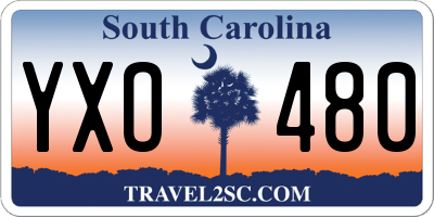 SC license plate YXO480