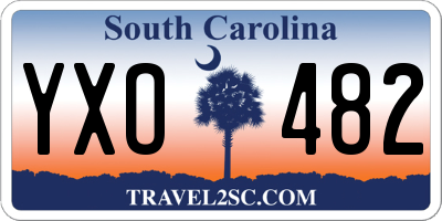 SC license plate YXO482