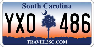SC license plate YXO486