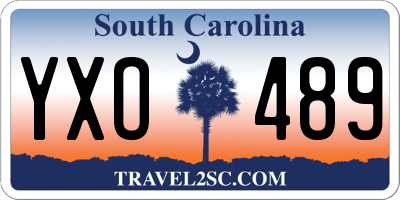 SC license plate YXO489