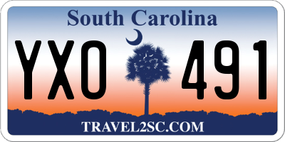 SC license plate YXO491