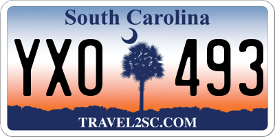 SC license plate YXO493