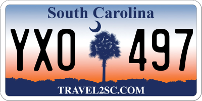 SC license plate YXO497