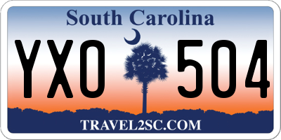 SC license plate YXO504