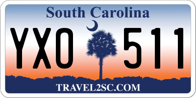 SC license plate YXO511