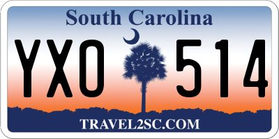 SC license plate YXO514