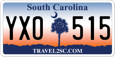 SC license plate YXO515