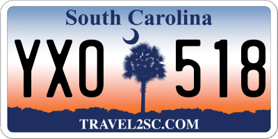 SC license plate YXO518