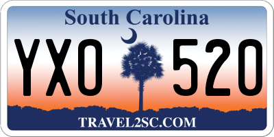 SC license plate YXO520