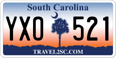 SC license plate YXO521