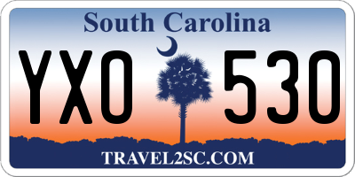 SC license plate YXO530