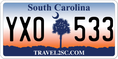 SC license plate YXO533