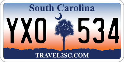 SC license plate YXO534