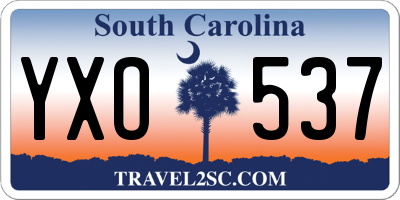 SC license plate YXO537