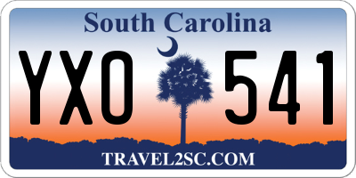 SC license plate YXO541