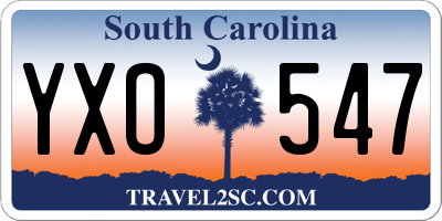SC license plate YXO547
