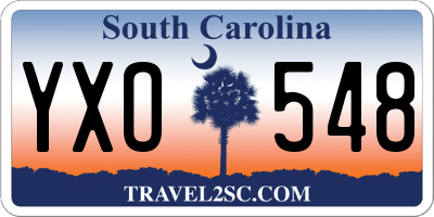 SC license plate YXO548